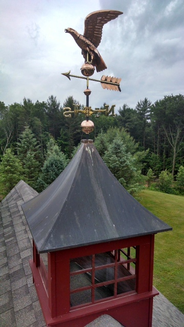 Eagle weathervane installed in Brunswick, NY