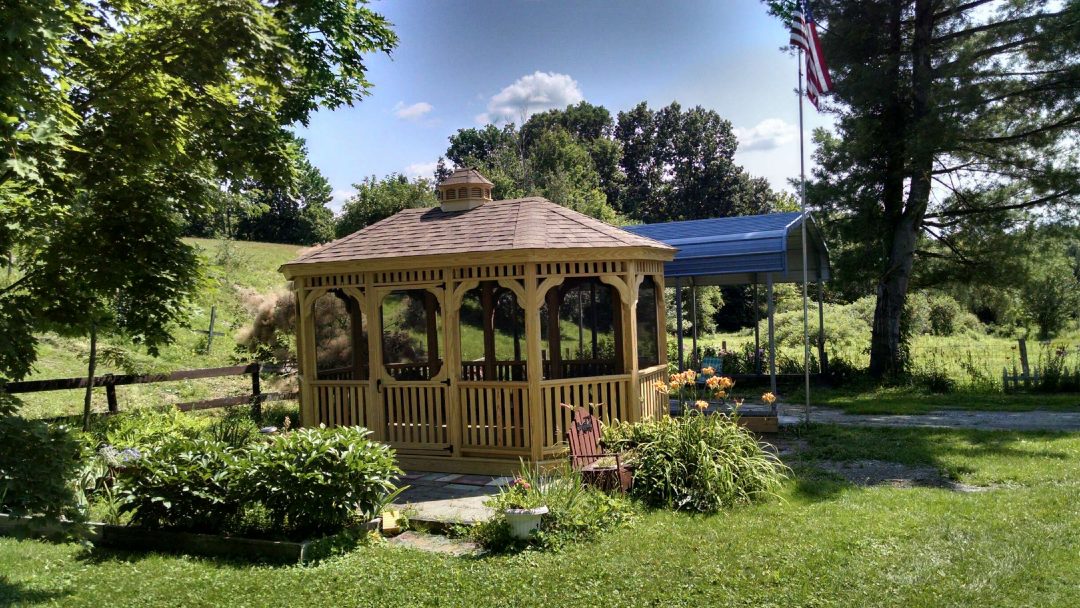 10x16 pressure treated wood gazebos delivered to and installed in Hoosick, NY