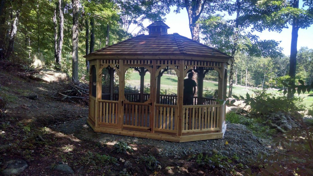 pressure treated wood gazebo delivered and installed