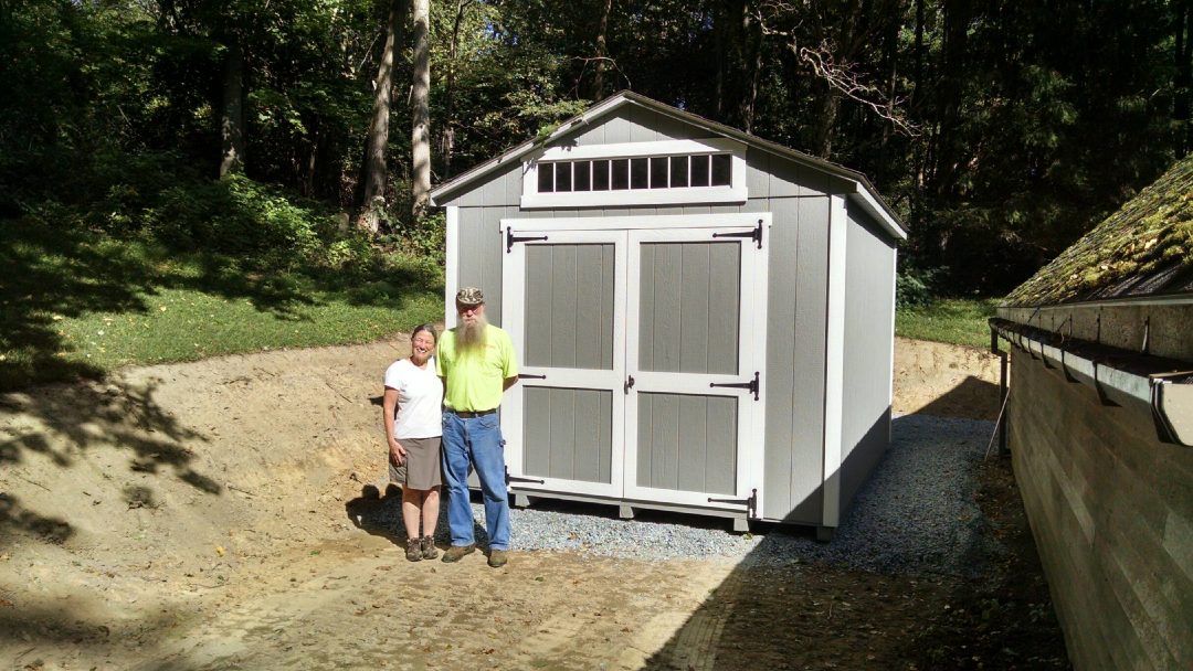 10x16 A-Frame shed delivered and installed in Wynantskill, NY