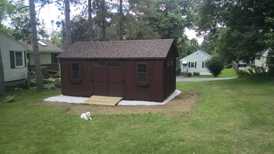 12x20 Elite A-Frame shed delivered and installed in Pittsfield, MA