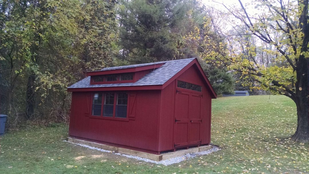 12x16 elite A-Frame shed delivered to Yorktown Heights, NY