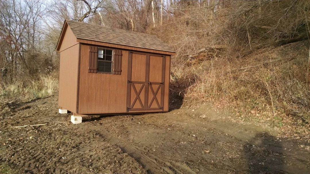 8 x 10 A-Frame shed delivered to Kinderhook NY